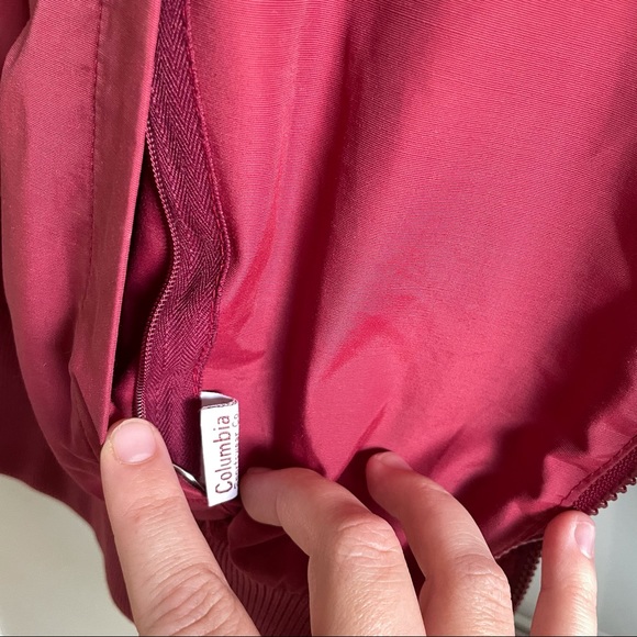Vintage Columbia Red 1/4 Zip Windbreaker Jacket - Picture 7 of 16